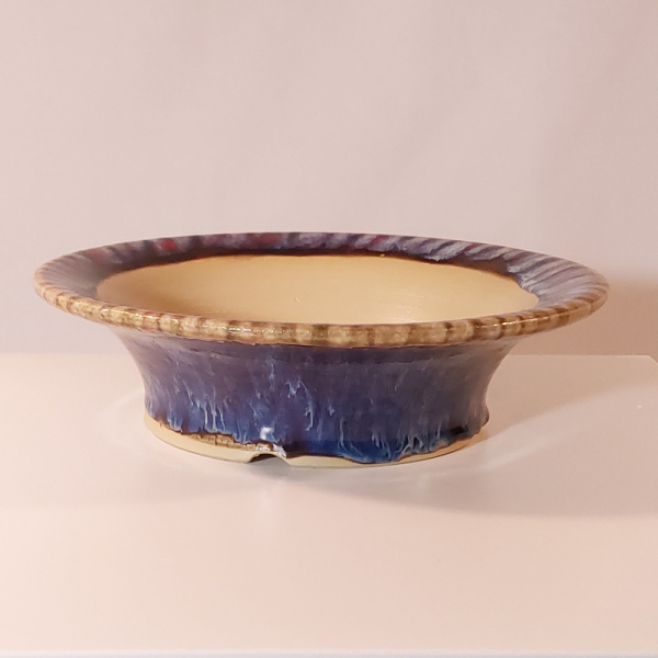 WGL-0007: Große runde sandfarbene Bonsaischale ca. 30x7 cm